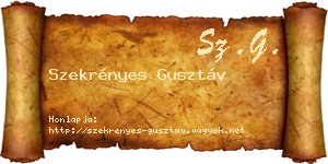 Szekrényes Gusztáv névjegykártya