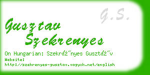 gusztav szekrenyes business card